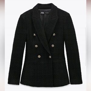 ZARA women’s black fitted blazer size XL